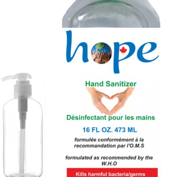 473 ml hand sanitizer with a free refill 100 ml bottle