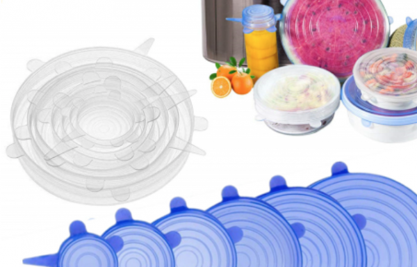 FDA approved silicone Set of 6  stretch lid